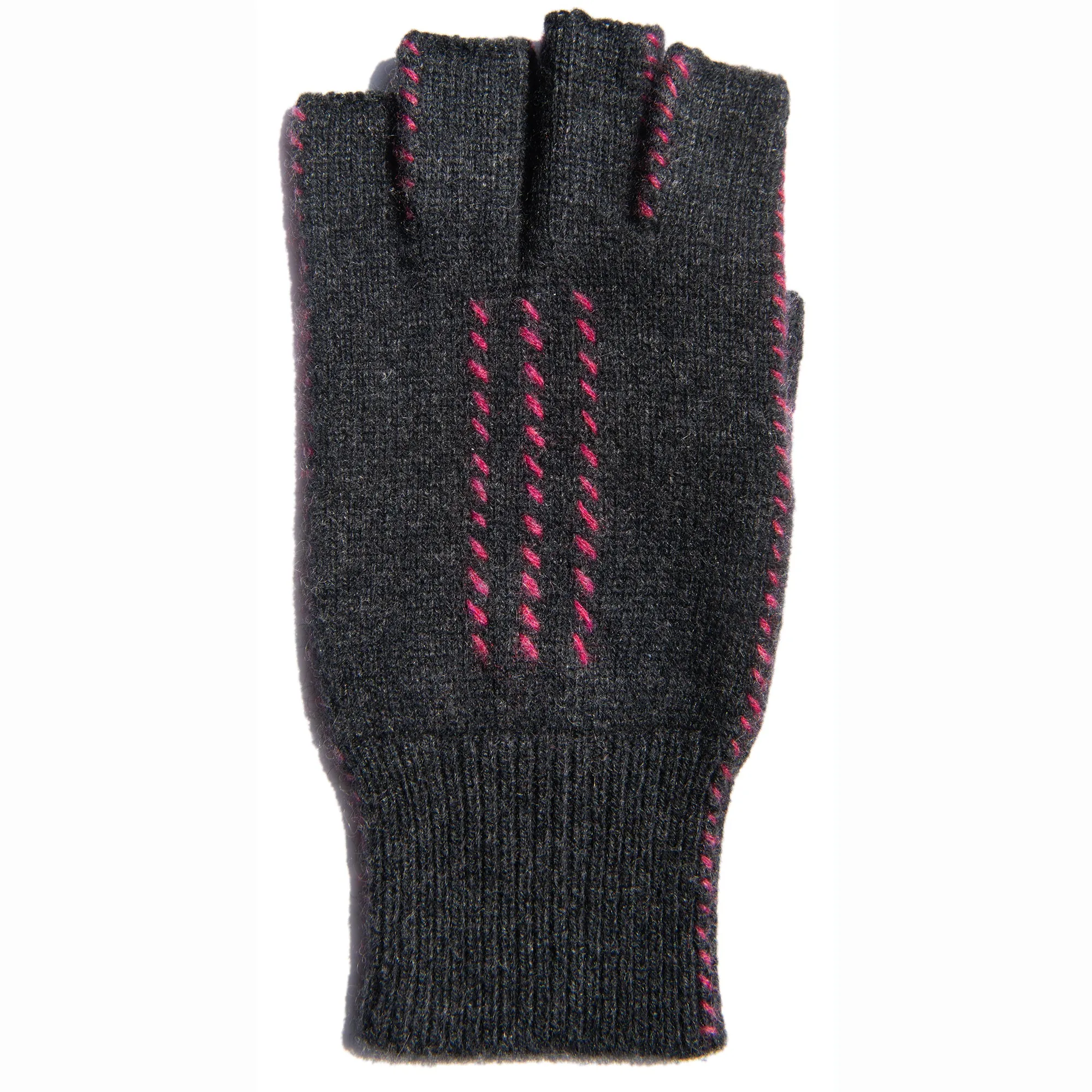 Cashmere Fingerless Stitch Gloves