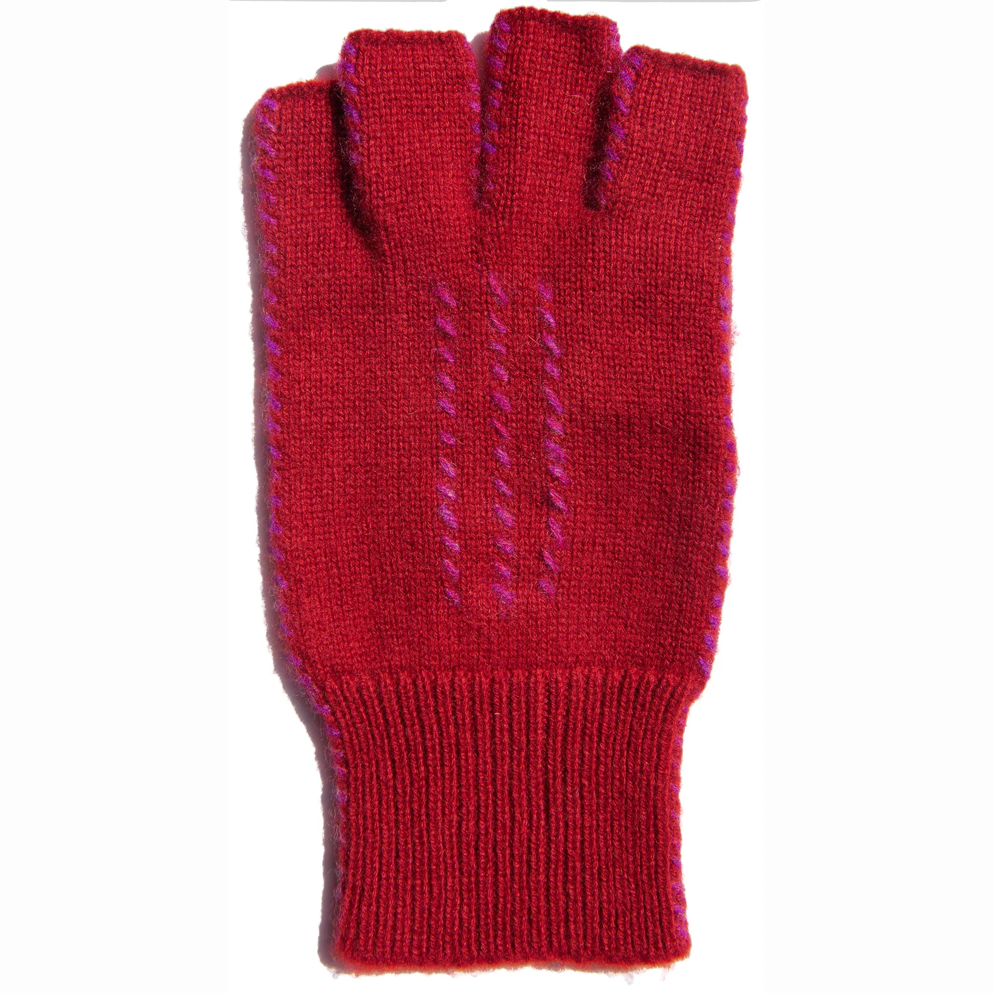 Cashmere Fingerless Stitch Gloves