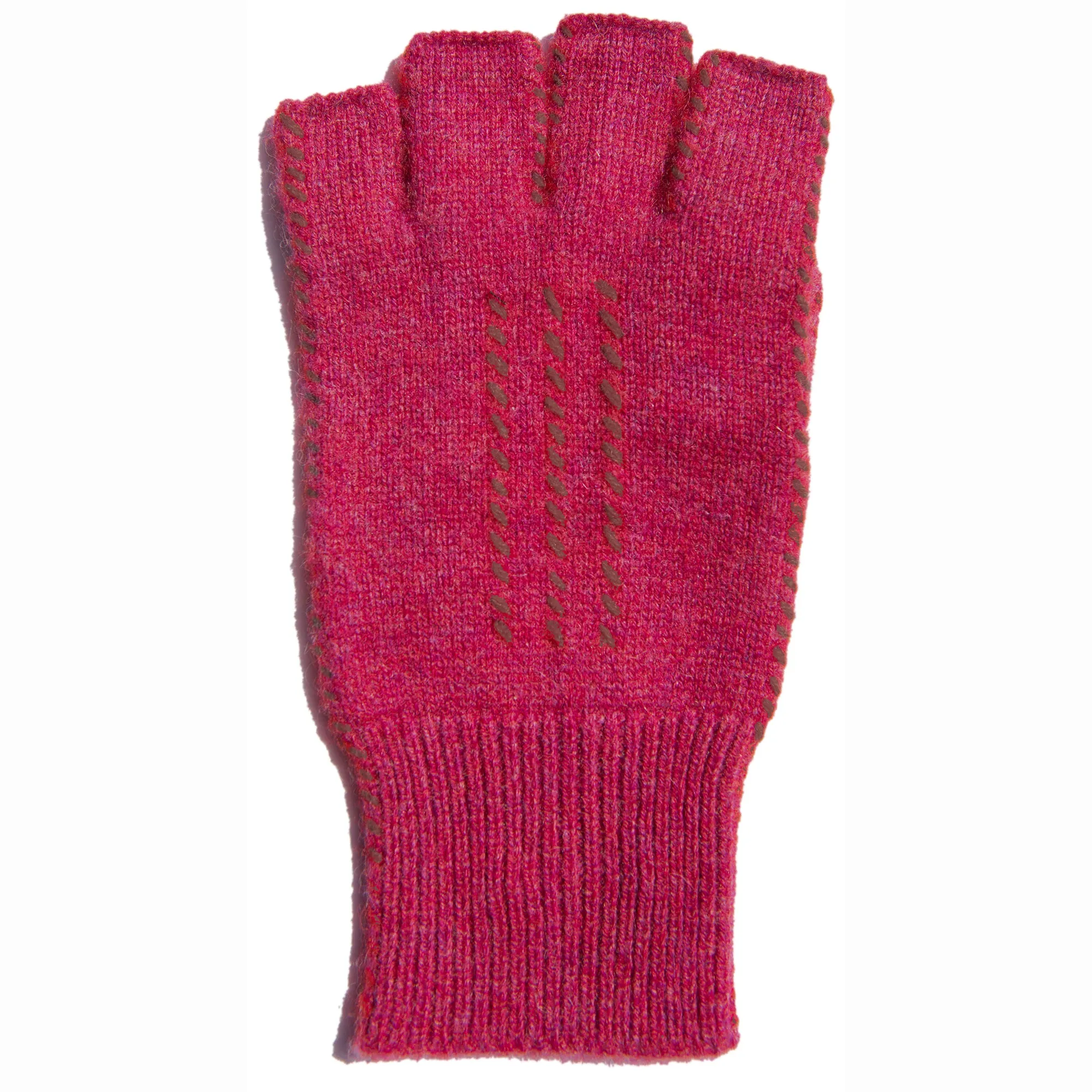 Cashmere Fingerless Stitch Gloves