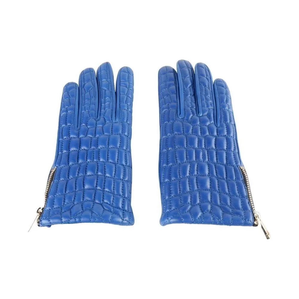 Cavalli Class Blue Lambskin Women Glove