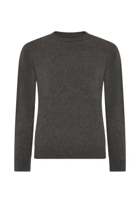 Charcoal Cashmere Crew Neck Jumper