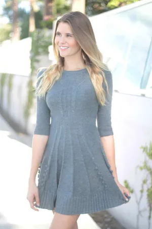 Charcoal Sweater Dress