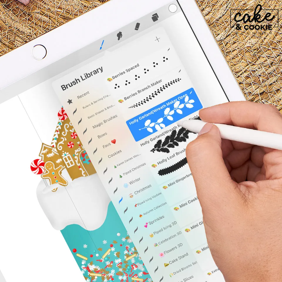 Christmas Seasonal Procreate Pack - Digital Cake Sketching