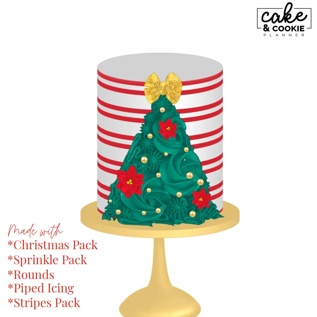 Christmas Seasonal Procreate Pack - Digital Cake Sketching