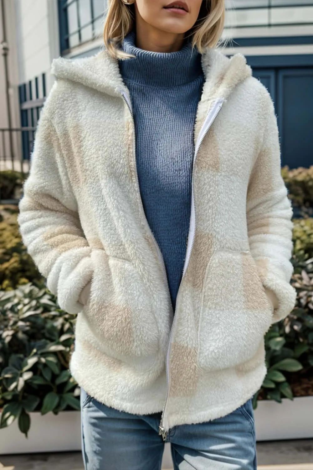 Classic Comfort: Full Size Hooded Long Sleeve Coat