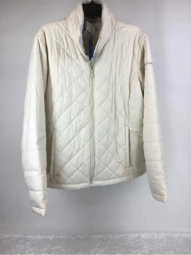 Columbia Size XXL Cream NWT Quilted Zip Front Coat