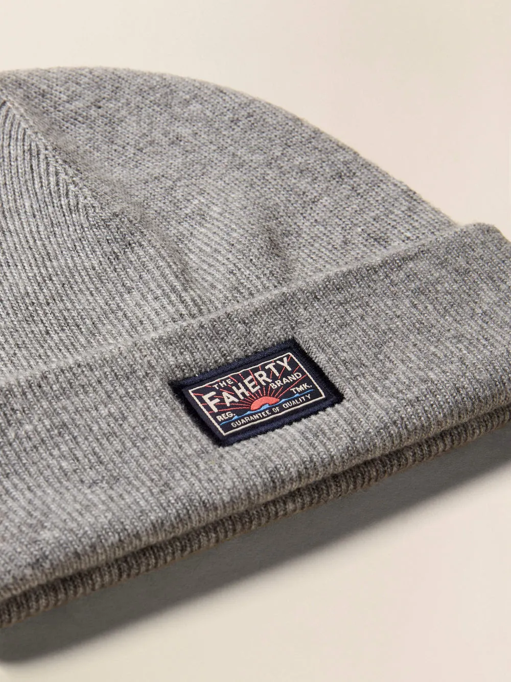 CORE LOGO BEANIE - GREY HEATHER