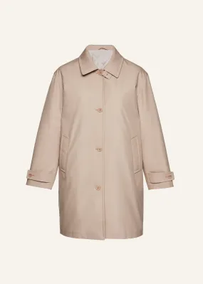 Cotton car coat in beige