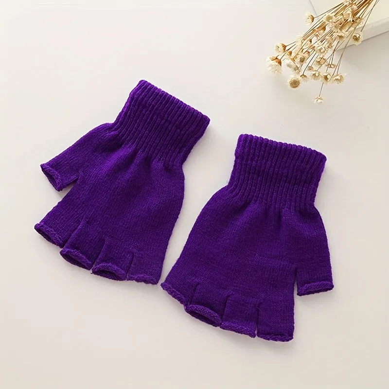 Cozy Fingerless Plush Gloves  Perfect Gift Choice