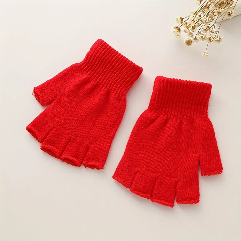 Cozy Fingerless Plush Gloves  Perfect Gift Choice