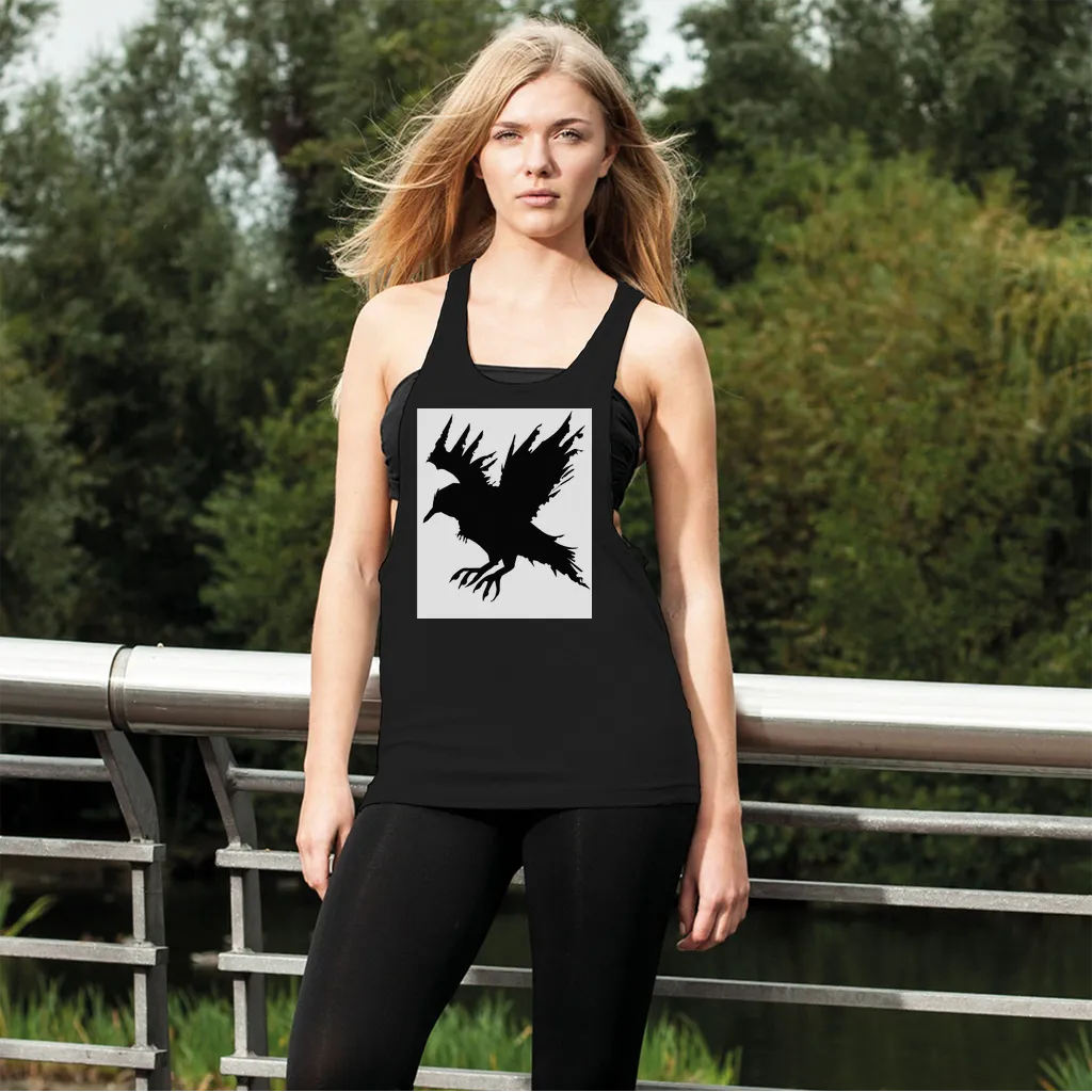 Crow Women's Loose Racerback Tank Top