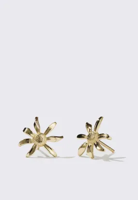 Daisy Stud Earrings - Gold Plated