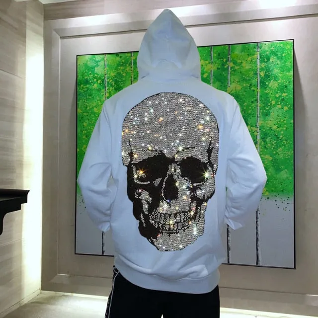 Dazzle Skull Pullover Rhinestone Luxury Sweatshirt