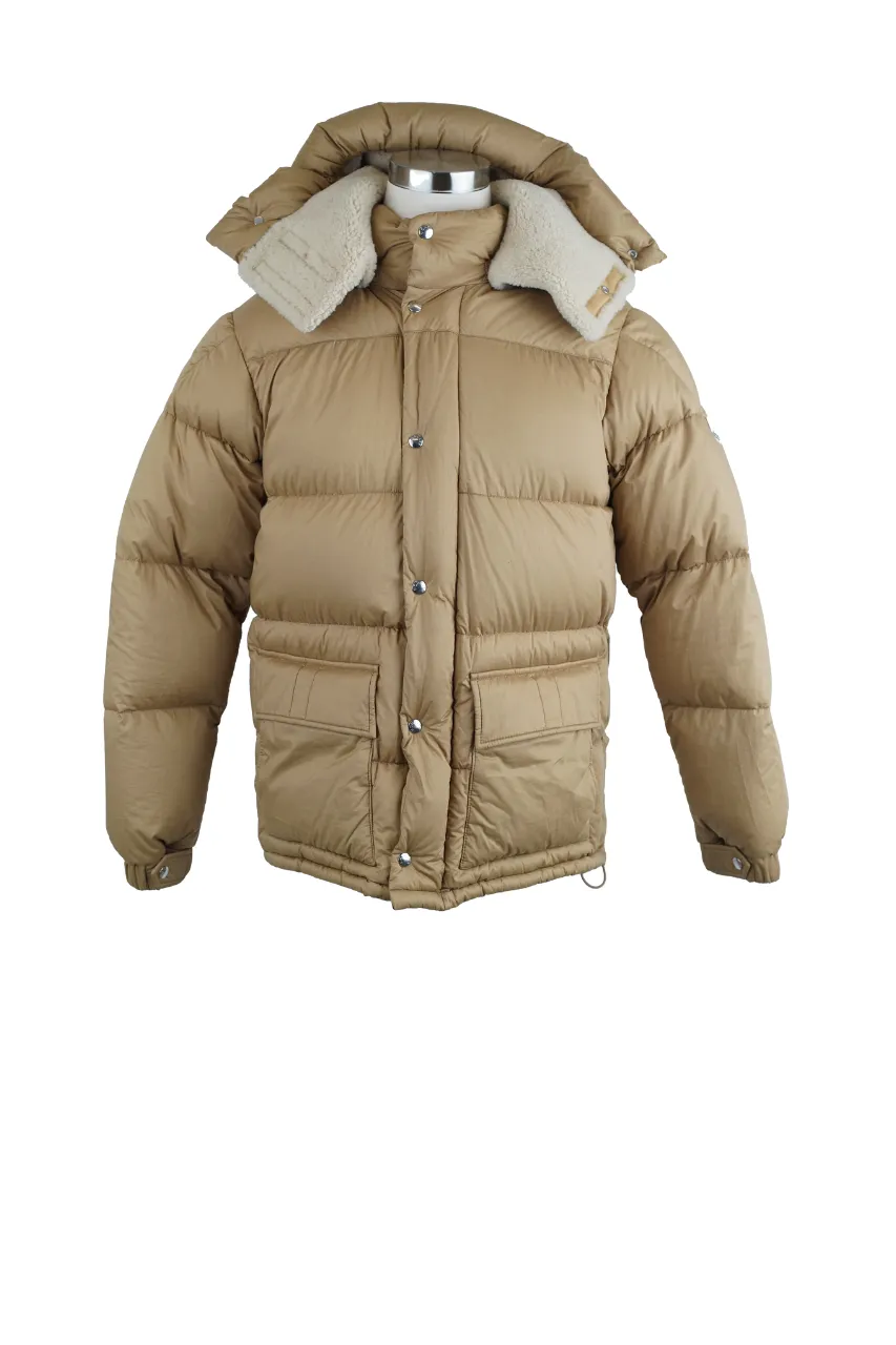 Down Filled Puffer Jacket w/ Removable Shearling Hood