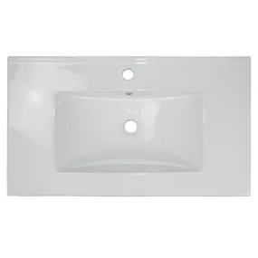 Emory and Bond 119VT79832WH Vota / Sano Series Porcelain 1-Hole Vanity Top 32" x 18" in White