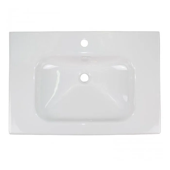 Emory and Bond 120VT04128WH Lupa Series Porcelain 1-Hole Vanity Top 28" x 19" in White