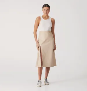 ENA PELLY RACER RIB TANK IN SAND