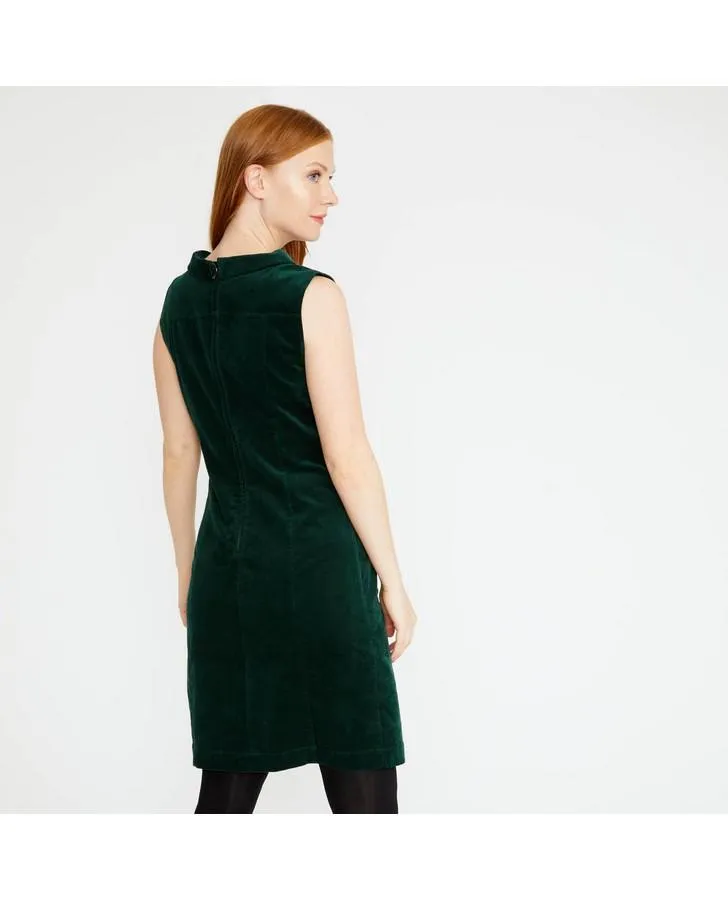 Evergreen Velvet Pinafore