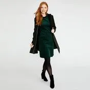 Evergreen Velvet Pinafore