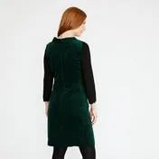 Evergreen Velvet Pinafore