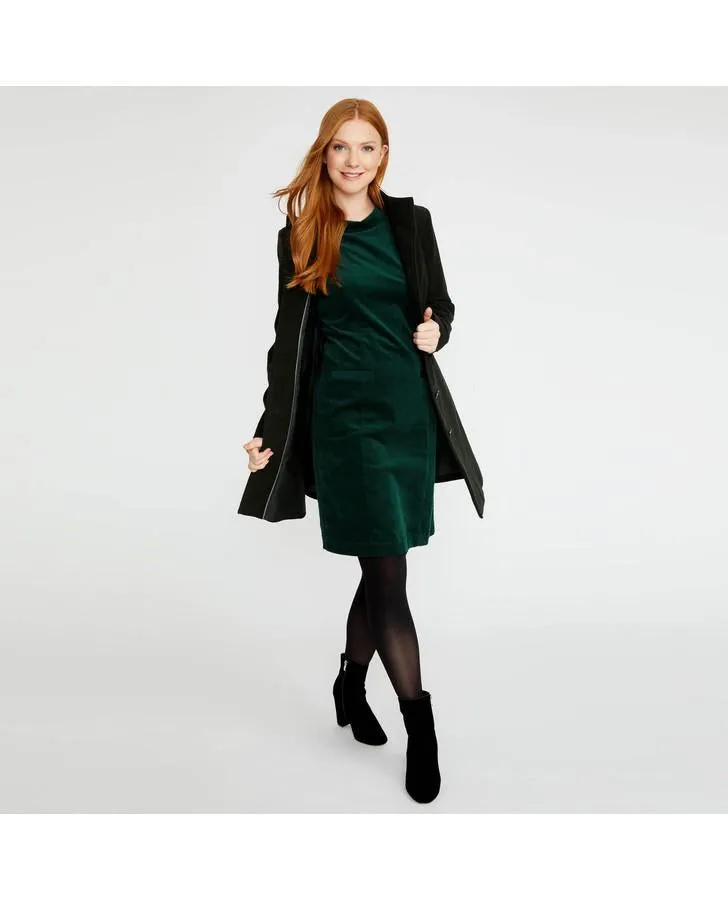 Evergreen Velvet Pinafore