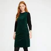 Evergreen Velvet Pinafore