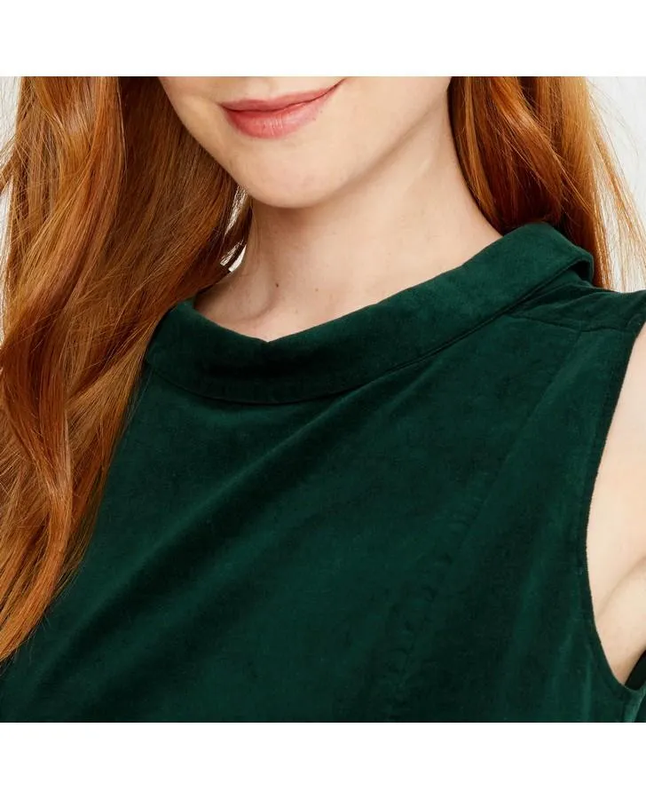 Evergreen Velvet Pinafore