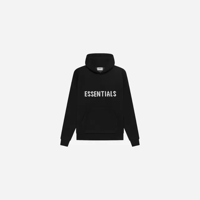 FEAR OF GOD ESSENTIALS KNIT PULLOVER HOODIE (SS21)BLACK