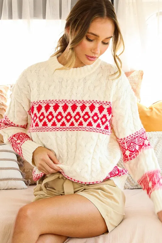 Felicity Crewneck Knit Sweater