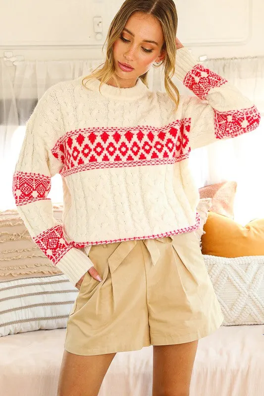 Felicity Crewneck Knit Sweater