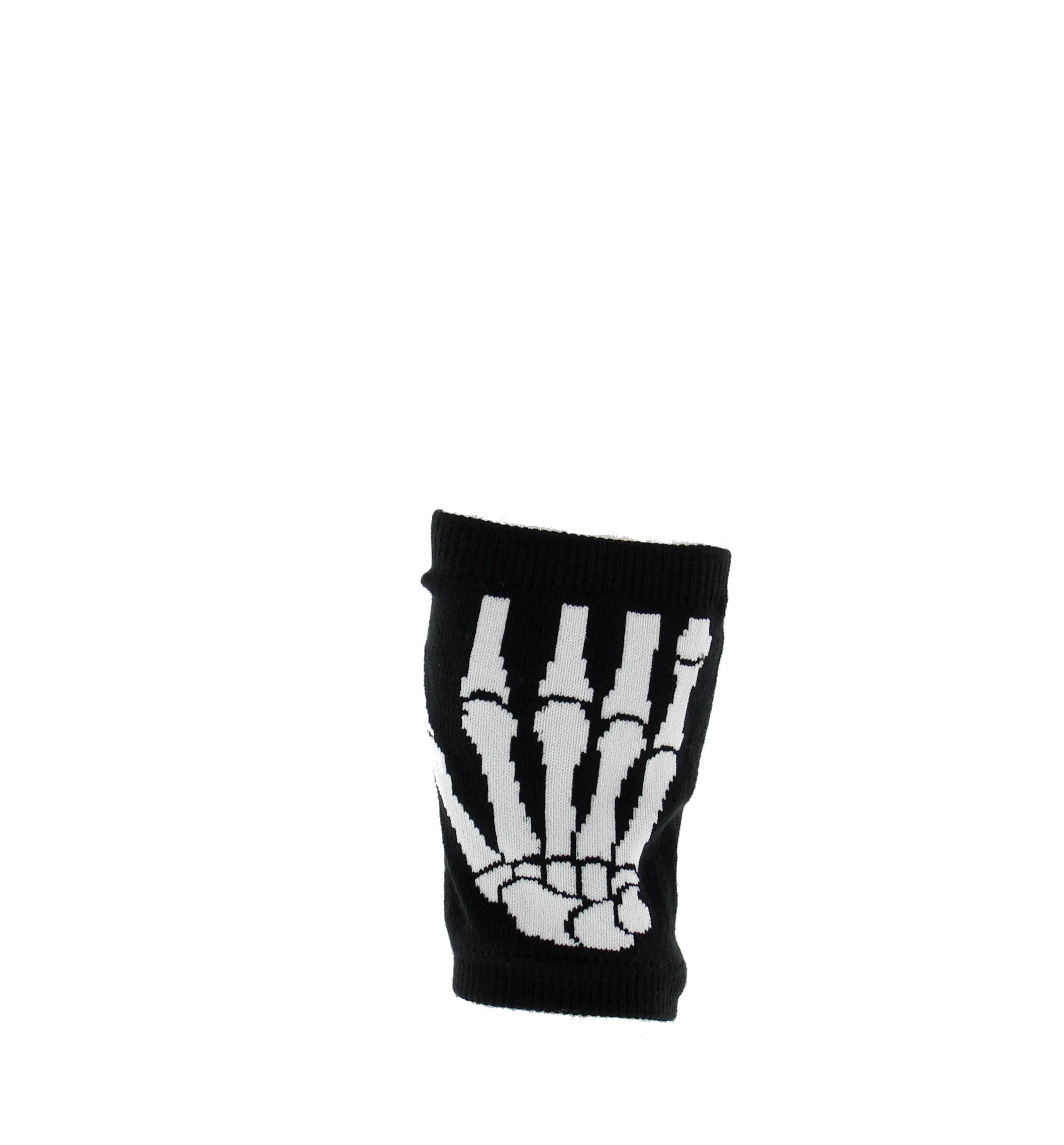 Fingerless Skeleton Wrist Length Gloves