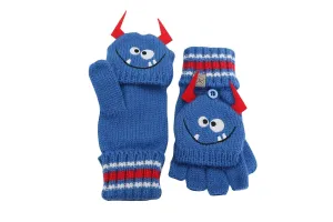 Flapjack Kids Knitted Fingerless Gloves w/Flap - Monster (2-6Y)