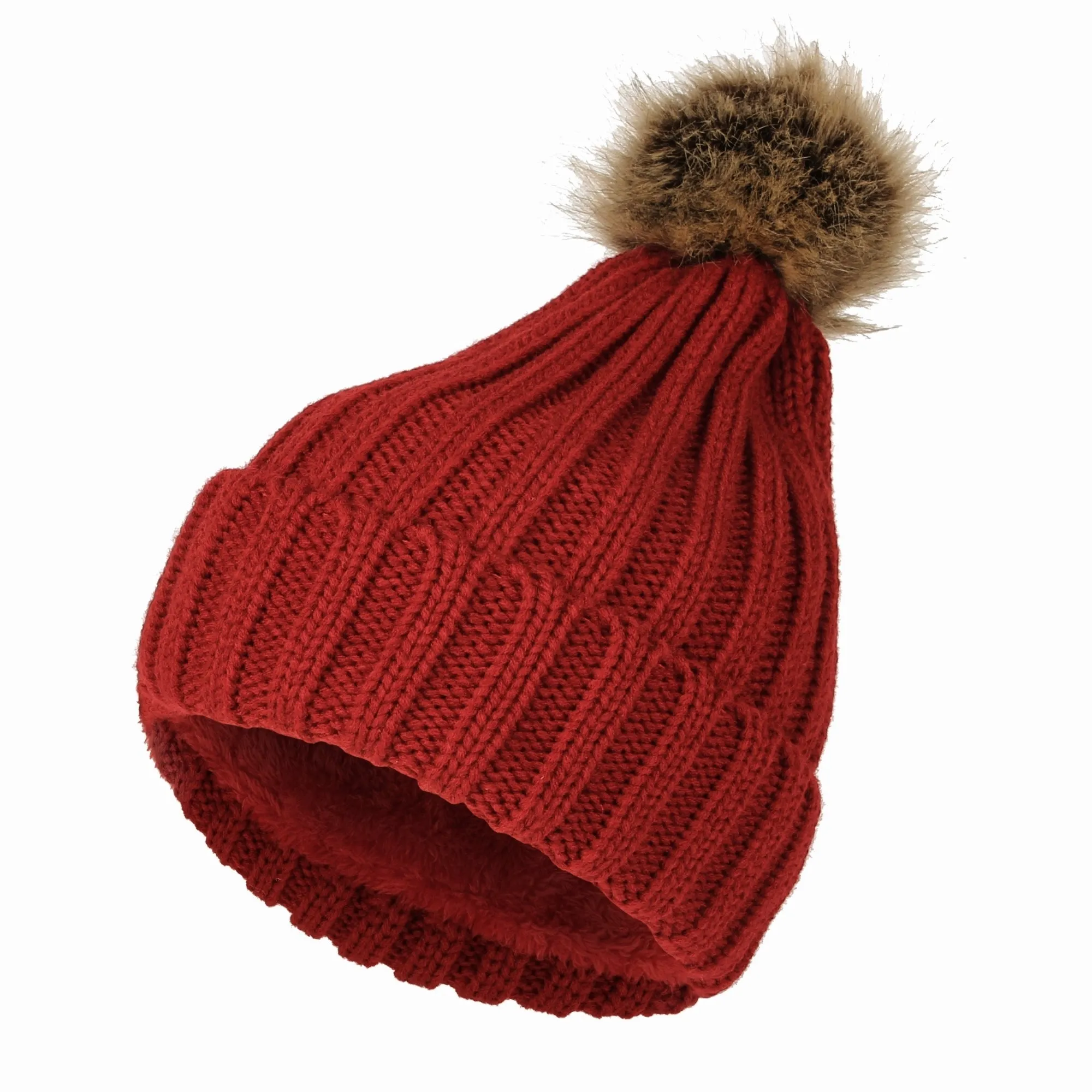 Fleece Ribbed Knit Pom Beanie Winter Hat Slouchy Cap CZP0011