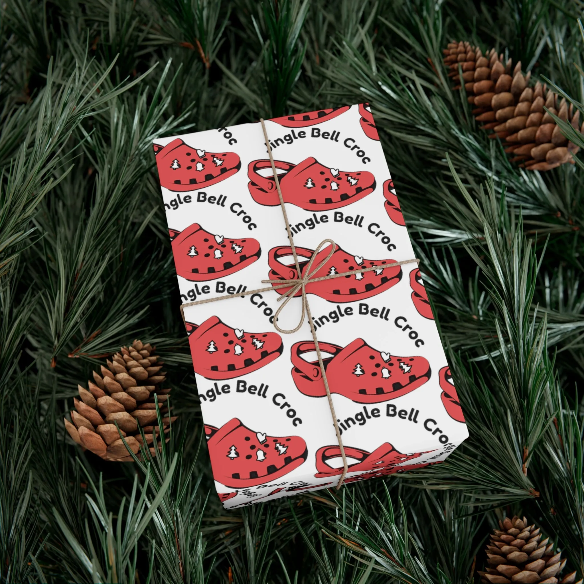 Funny Gift Wrap | Jingle Bell Croc |