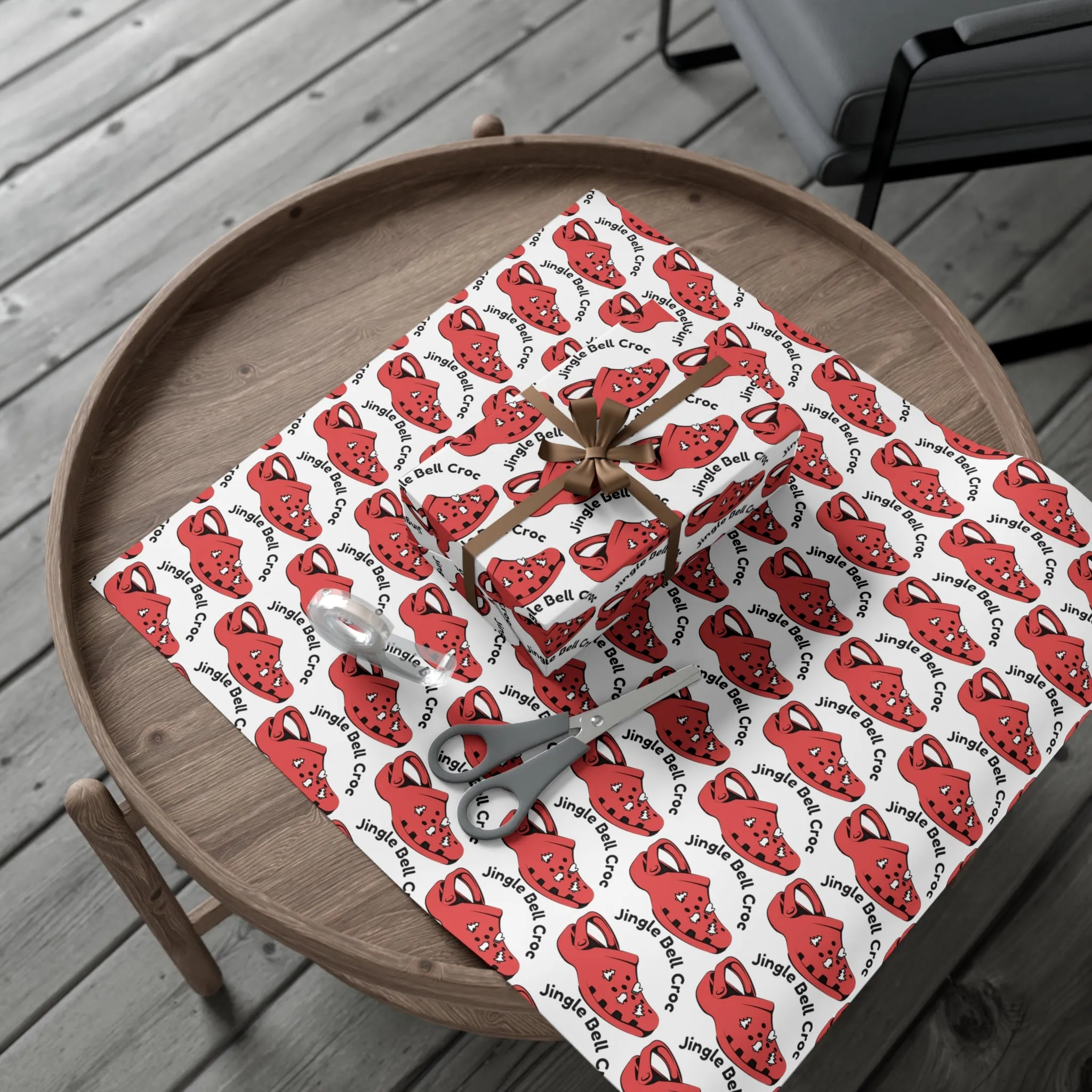 Funny Gift Wrap | Jingle Bell Croc |