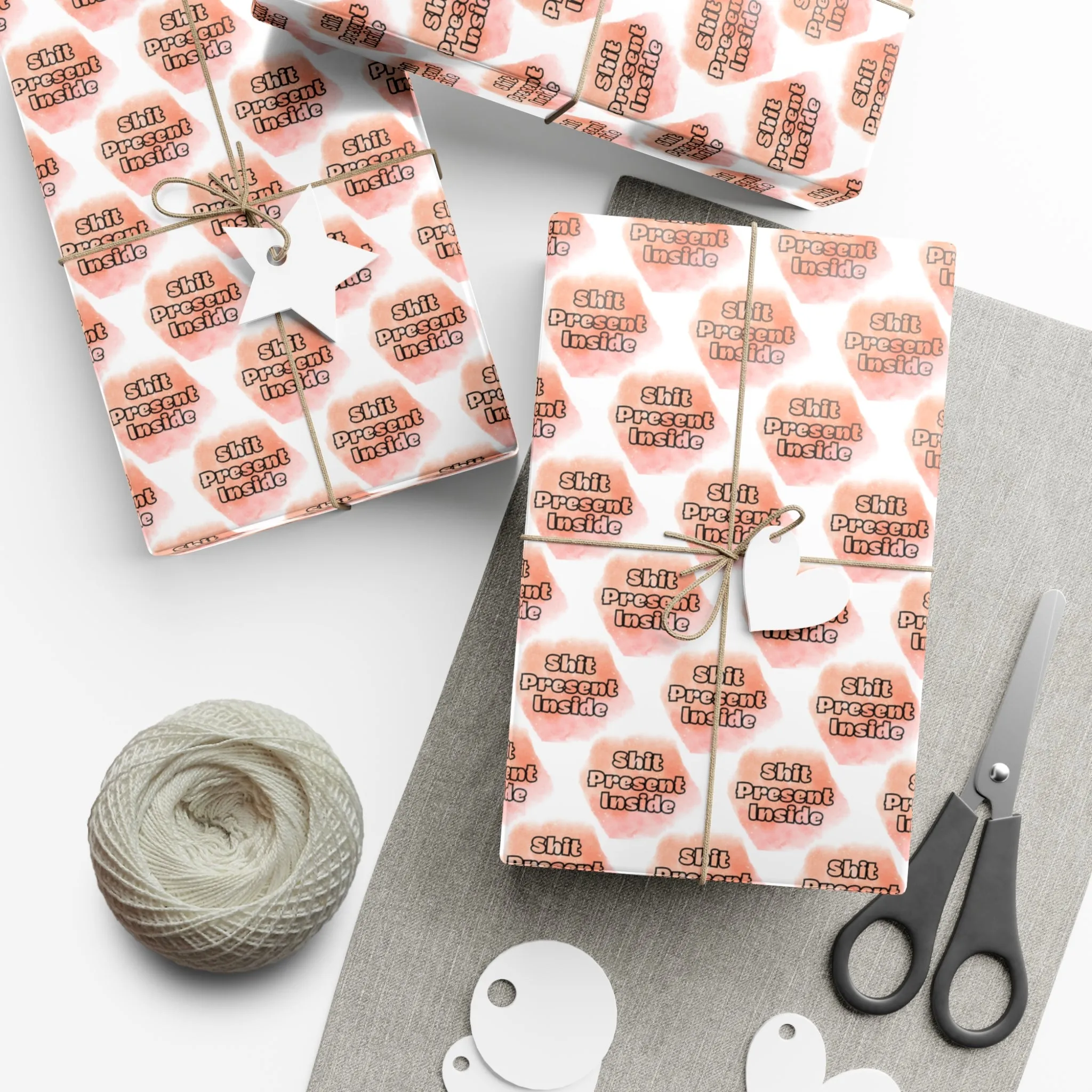 Funny Gift Wrap |  Shit Present Inside |