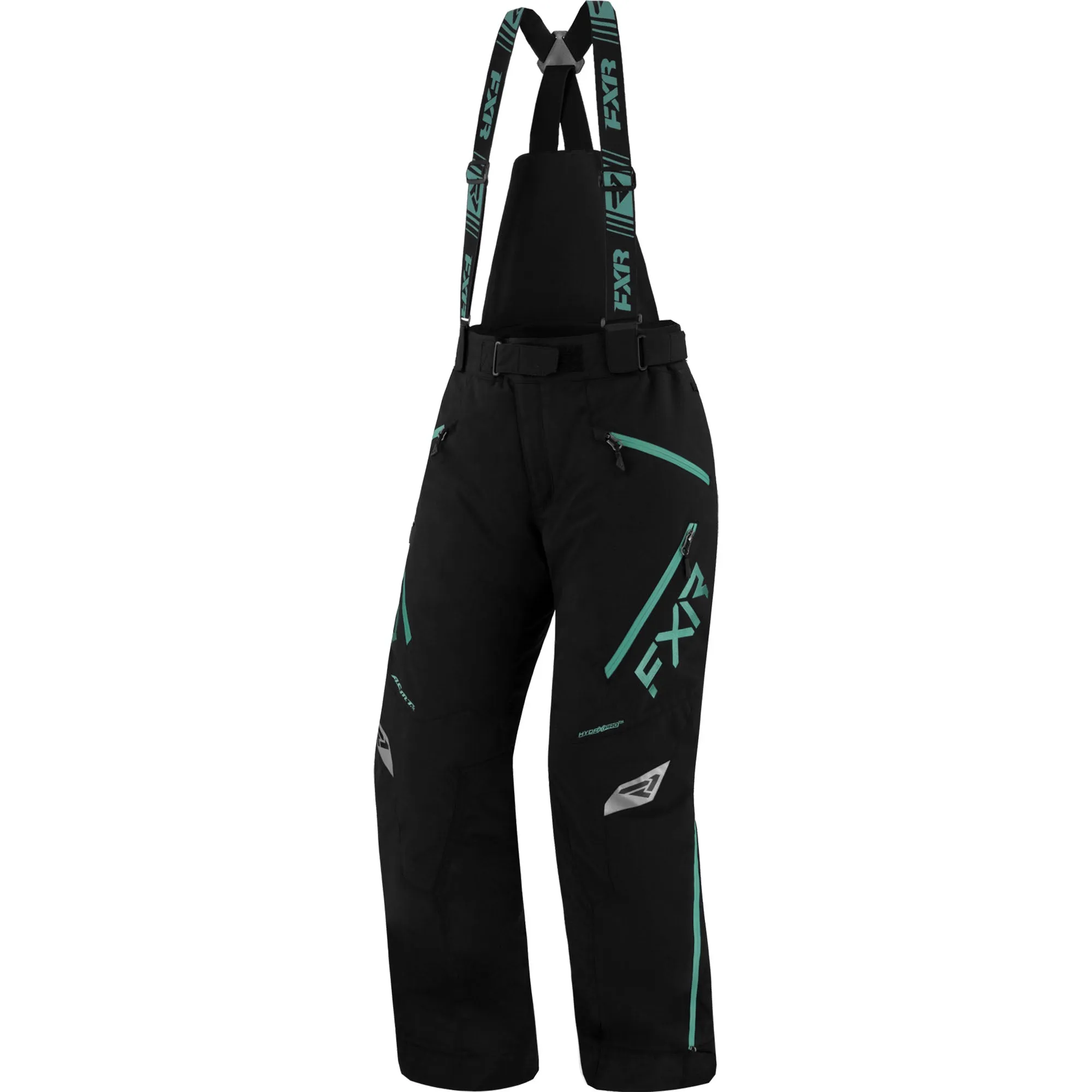 FXR Womens Edge Snowmobile Pants Black/Mint