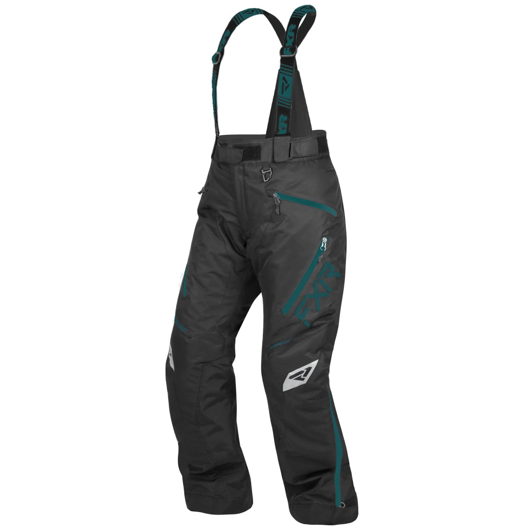 FXR Womens Edge Snowmobile Pants Black/Ocean