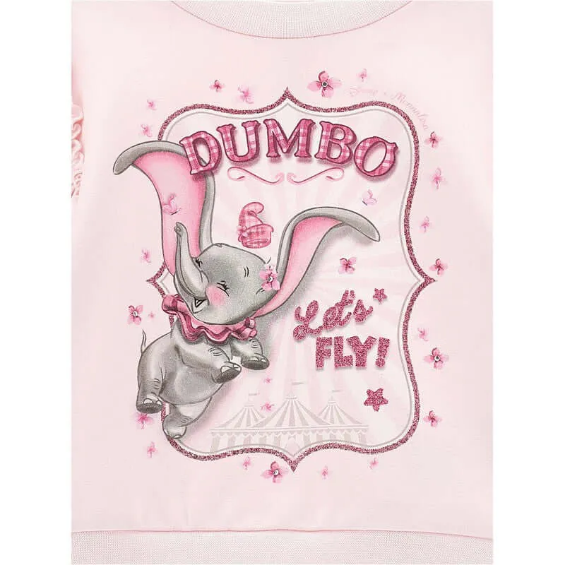 Girls Pink Dumbo Sweater