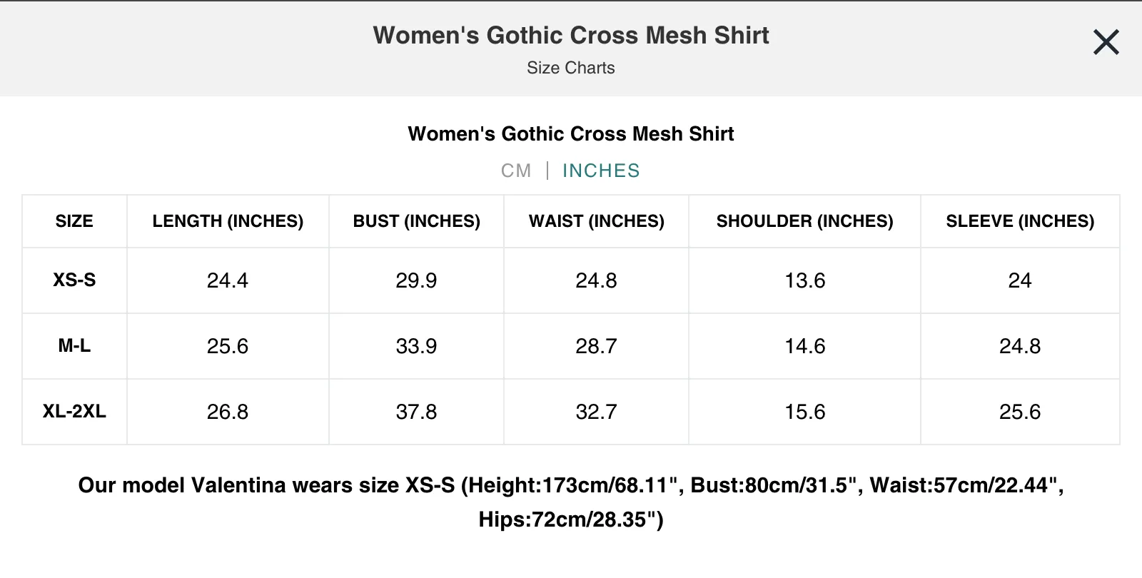 Gothic Cross Mesh Shirt