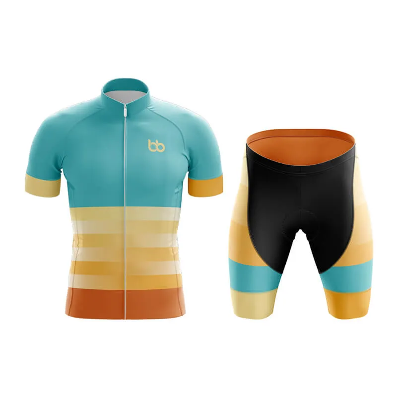 Gradient Frequency Club Cycling Kit (Blue-Yellow-Brown)