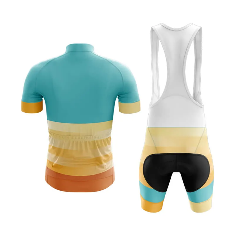 Gradient Frequency Club Cycling Kit (Blue-Yellow-Brown)