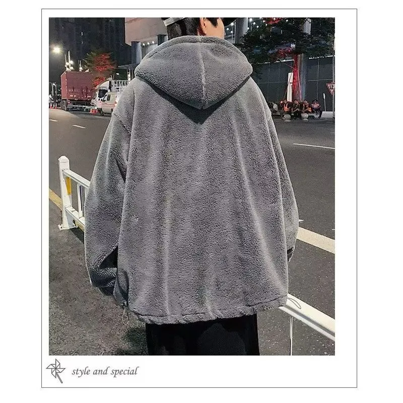 Granular Fluff Lamb Wool Fleece Jacket