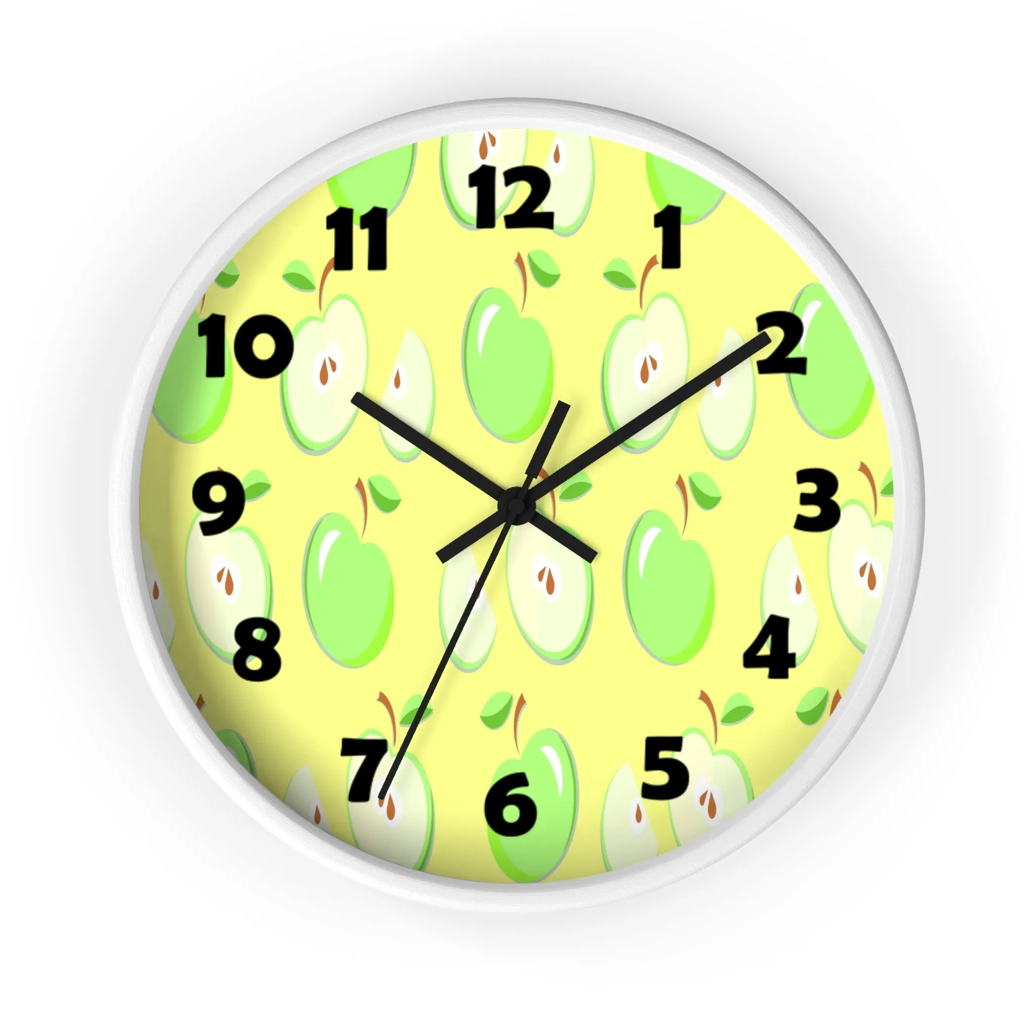 Green Apples Wall Clock