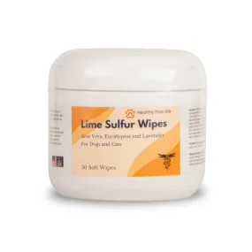 Healthy Paw Life’s Lime Sulfur Wipes (50 ct, 2" Skin Soothe Wipes)