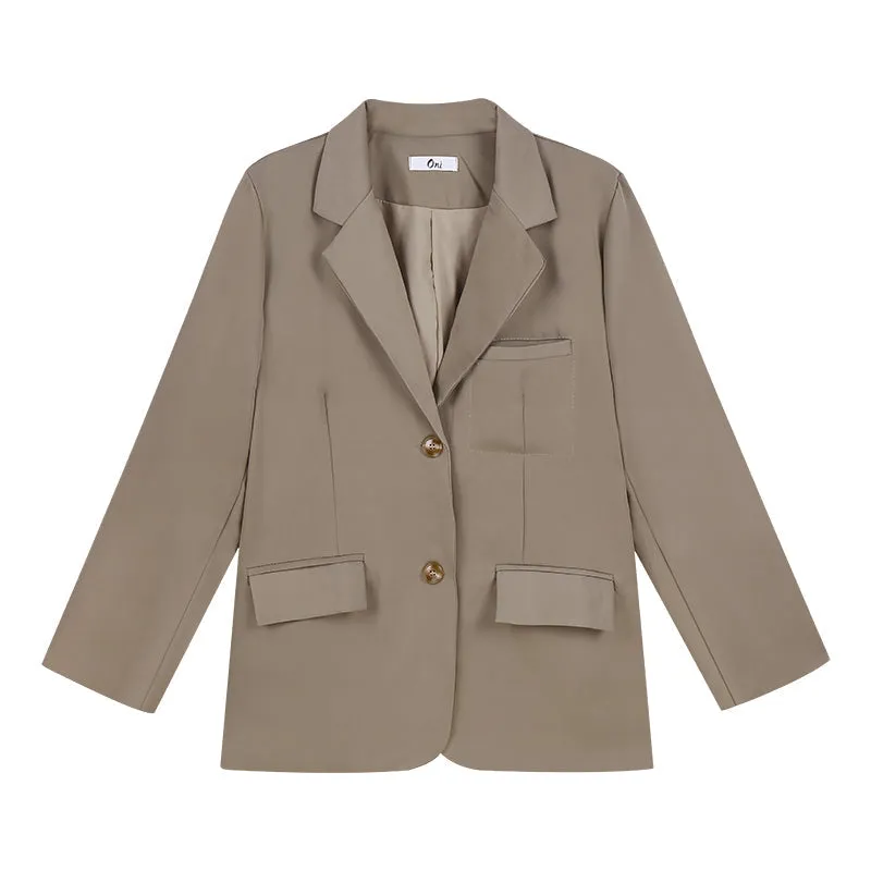 High-end Design Niche Khaki Suit Jacket