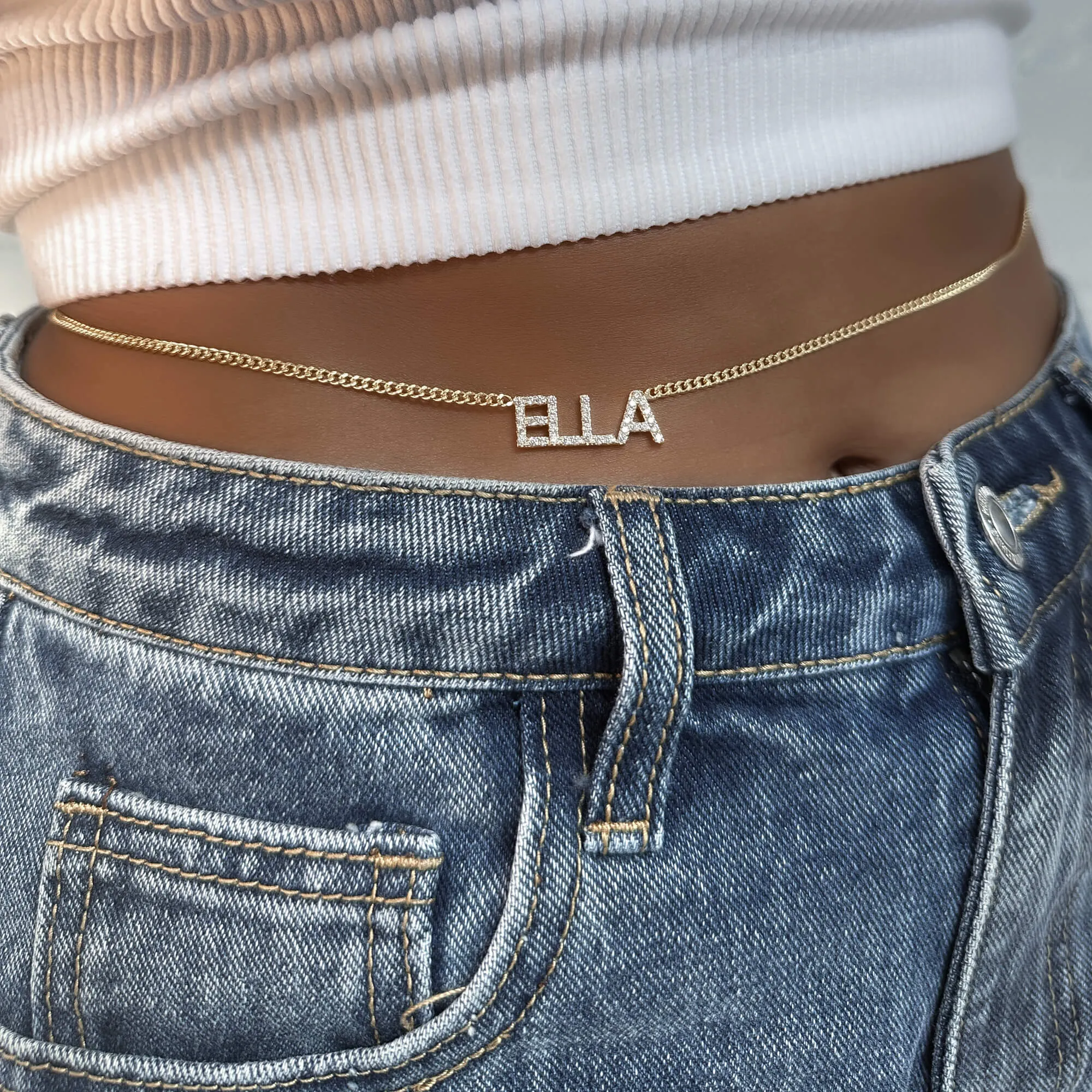 ICY Classic Custom Name Belly Chain