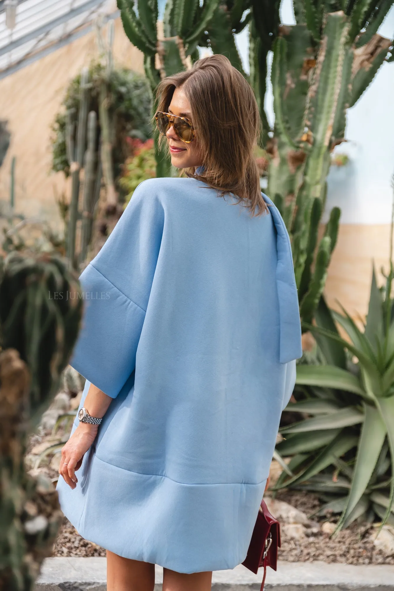 Imke short sweater dress sky blue