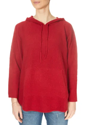 Jessimara Knitwear Harper Brick Red Pullover Hoodie