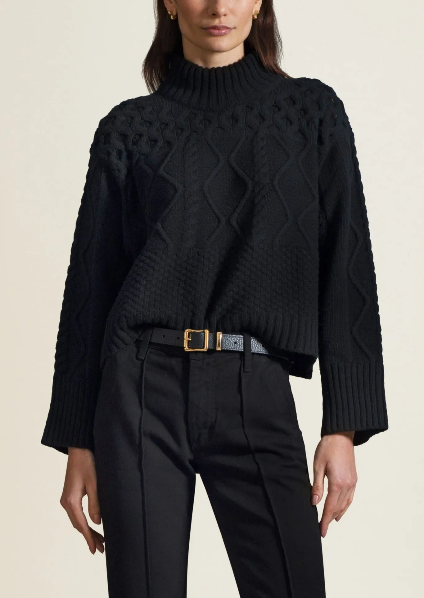 Kallmeyer Black Chopped Chalet Sweater